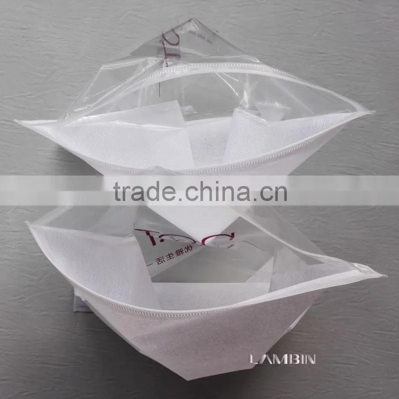 White nylon fabric packaging bag for girls classic garments