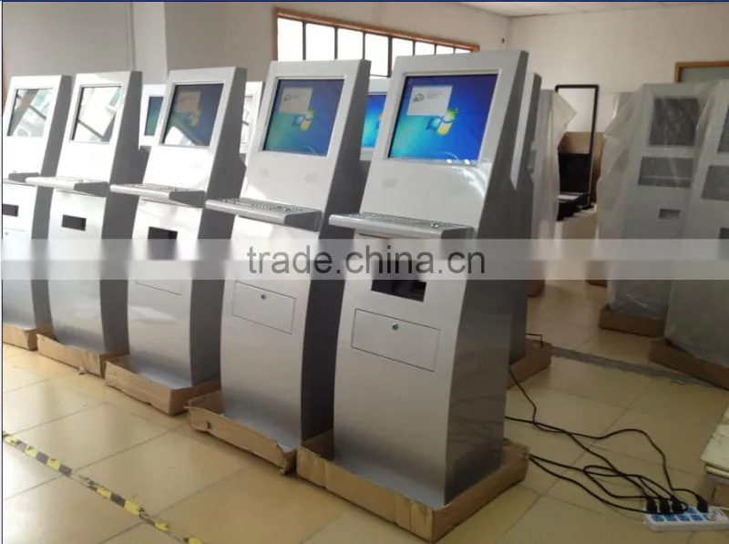 Touch Screen Inquiry Kiosk With Metal Keyboard/Interactive Kiosk With 80mm Thermal Printer