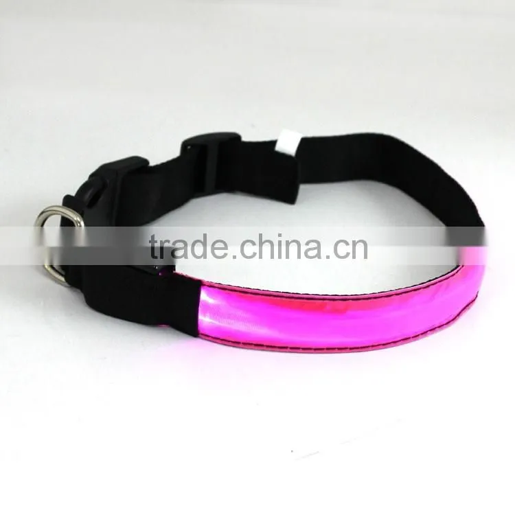 Led flashing dog collar ,CC141 new coming safety luminous glow pet dog led collar , reflective led pet necklace collar