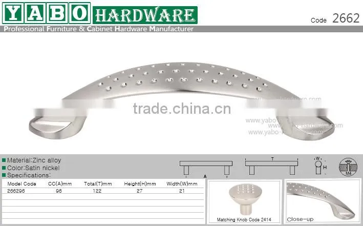 High quality fancy shower door handle / zinc alloy bedroom furniture handles
