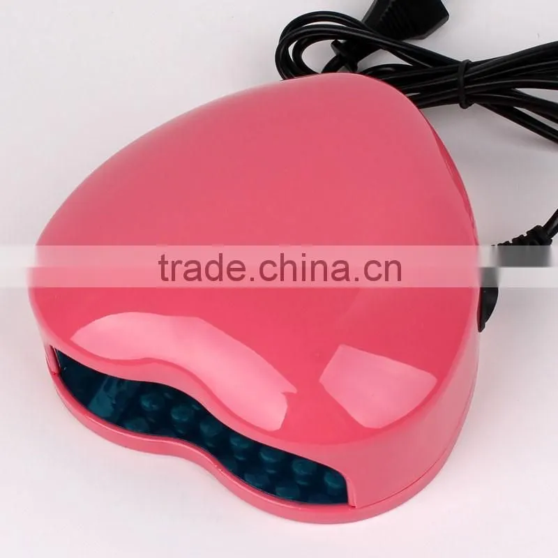 2015 professional Hot New Heart Shaped Led lamp 3W Portable Nail Dryer