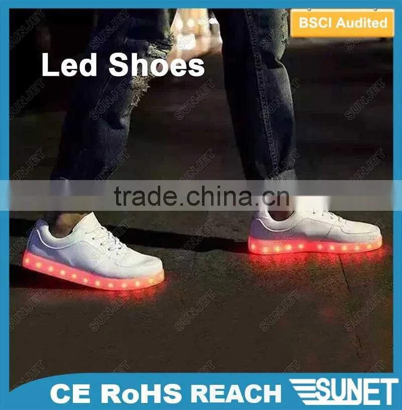 Promotional glowing led light led shoes simulation