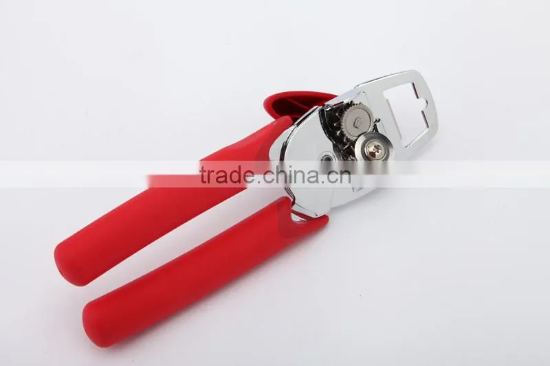 chromed plated tin opener with soft handle