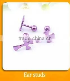 rainbow magnetic body flat 316l stainless steel lip piercing jewelry