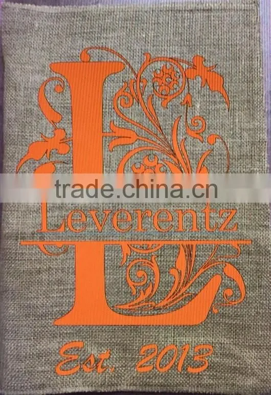 American style garden flag fabric cheap custom monogrammed flags