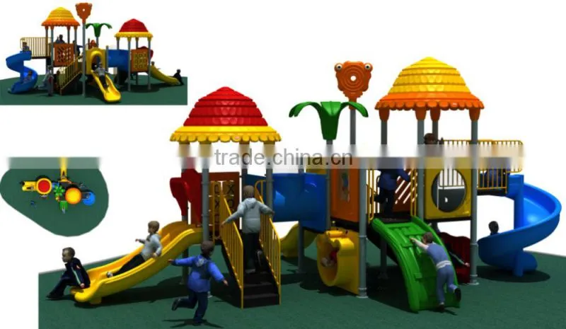 Children Outdoor Plastic Roofed Playground Slide