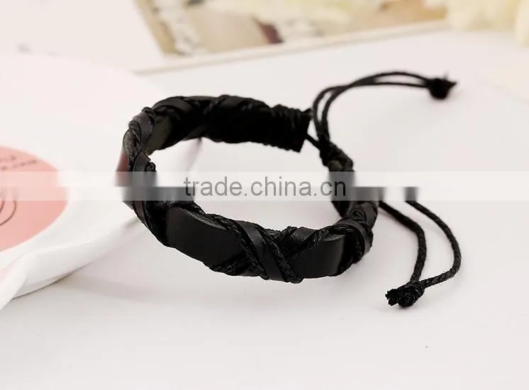 cheap leather custom rope bracelet, italian leather bracelets