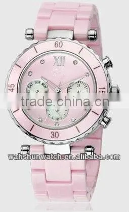 2016 international clothes display waterproof girl's ceramic watch and lady