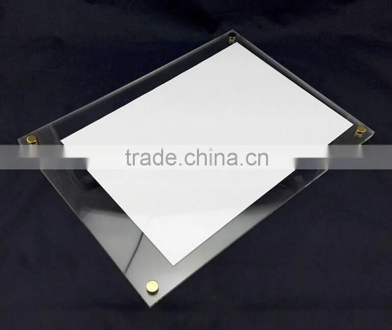 wall mounted plexiglass photo frames for promotional souvenir gift
