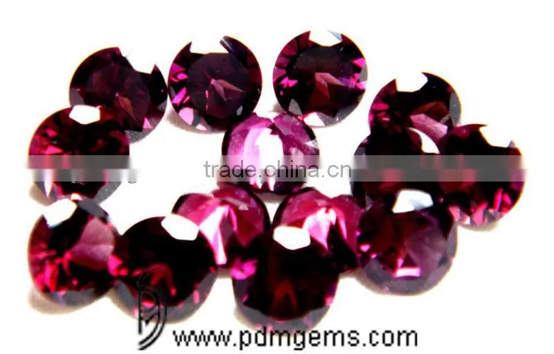 Rhodolite Garnet Round Cut Faceted Lot For Diamond Pendant From Wholesaler