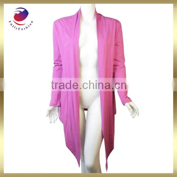 women plain knitted cardigan