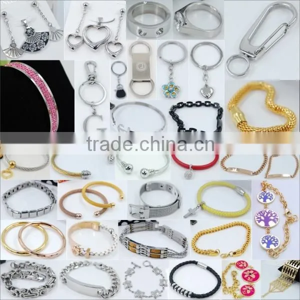 Fashion laser cut pendant Stainless steel jewelry set