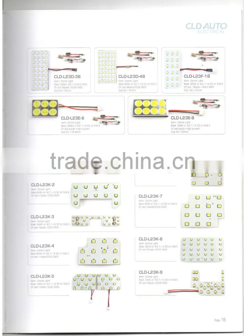 Long performance 20smd SMD size 50x25mm scooter LED Dome light