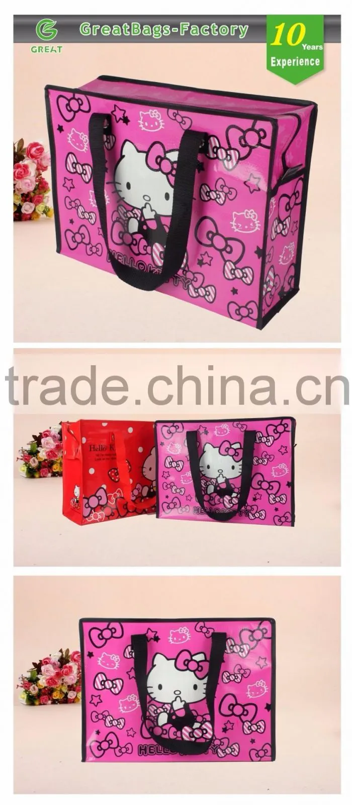 Promo Polypropylene PP Woven Bag, Laminated PP Woven Bag, pp woven bag with zipper