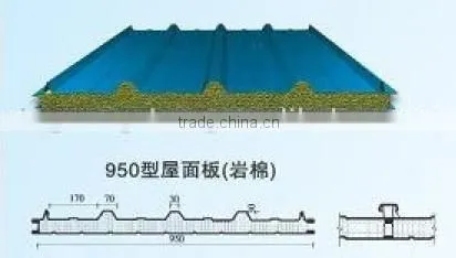 Prefab house roofing fire and warm Polystyrene(EPS) Sandwich Panel