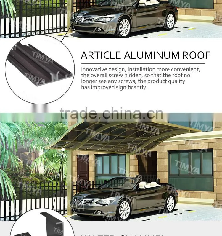 New design aluminum frame carport/ outdoor gazebo carport