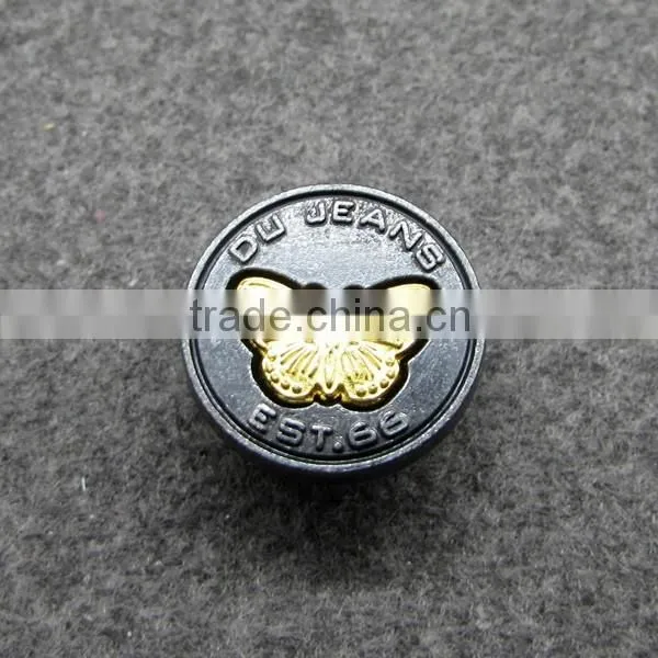 New fashion butterfly jeans button