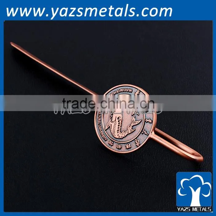 custom zinc alloy metal book mark for christmas gift