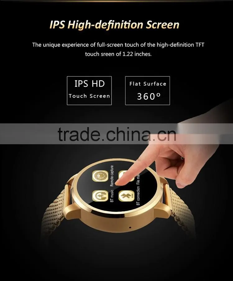 2016 Update V360 Smart Watch V360 1.22 inch 2.0M camera Bluetooth pedometer for android phone smartwatch for All Smartphone