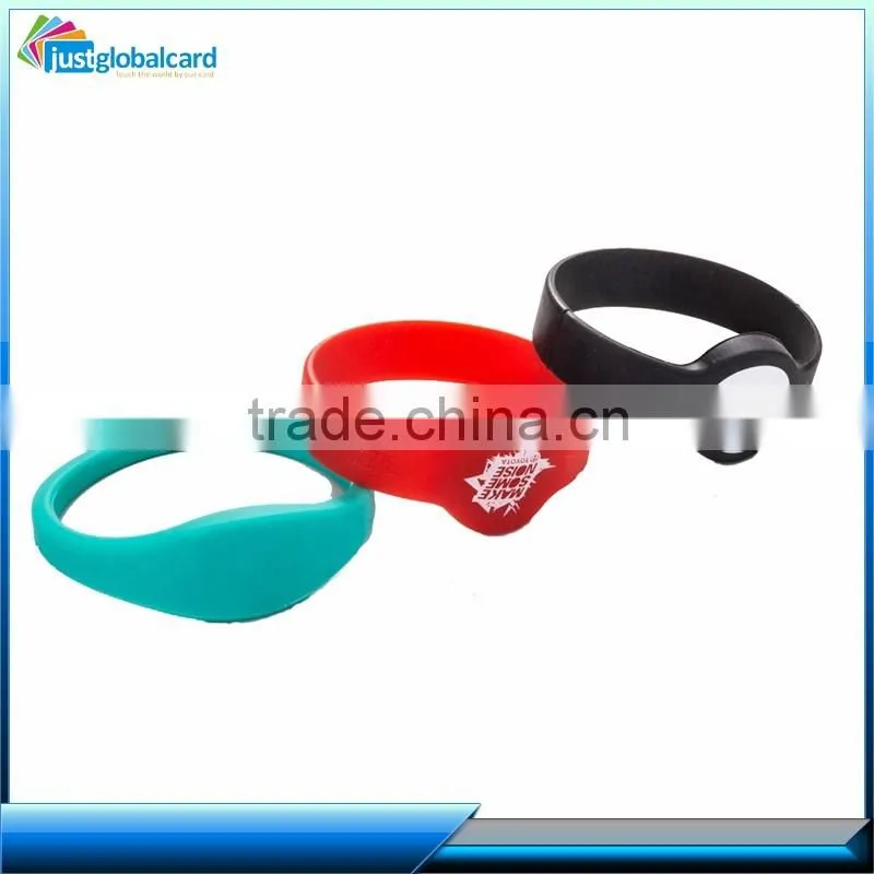Silicone Waterproof/Soft PVC 6 colors RFID Wristband