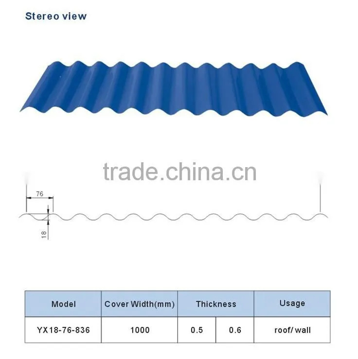 H18 pe pvdf color coated corrugated aluminium roofing sheet
