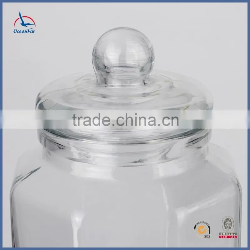 Recycled Glass Honey Dispenser Bulk Selling Glass Jar with Tap
