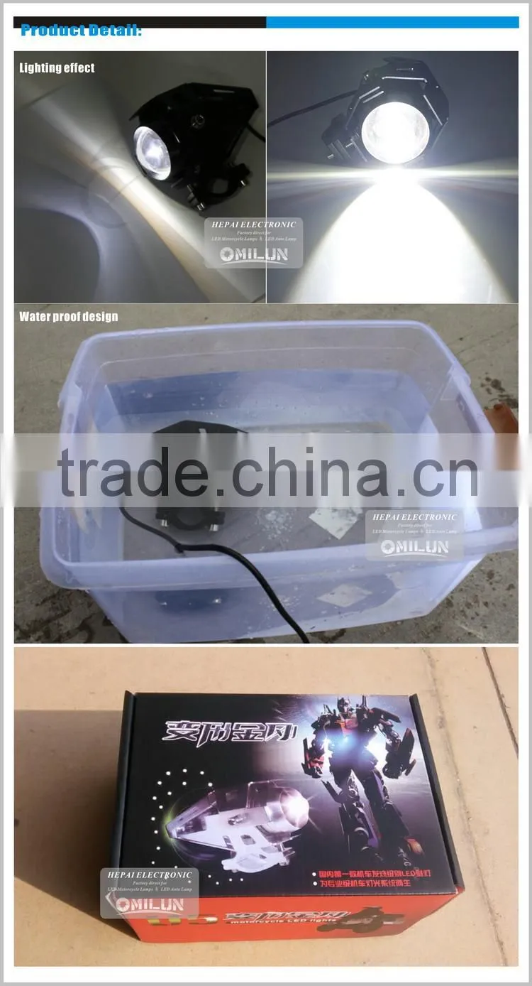 Factory direct hot sell led headlight motorcycle u5 with warranty 12 months