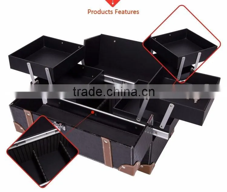 aluminim frame pvc waterproof multi color custom hand empty makeup cosmetic case