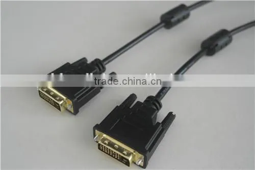 DVI-D 24+1 pin Dual Link Cable DVI Male to Male Gold 1.8m