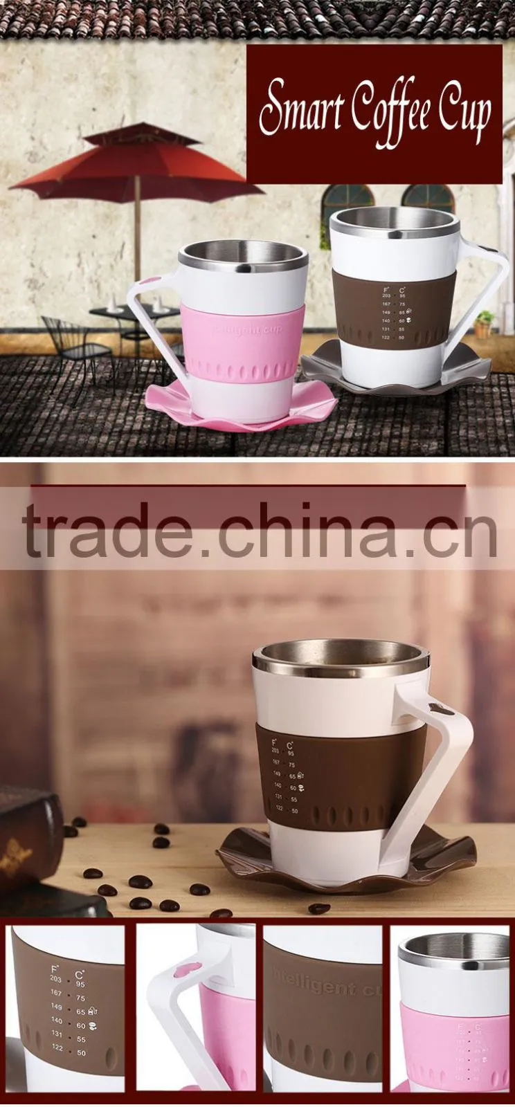silicone coffee cups, car heating cup, smart car heating cup