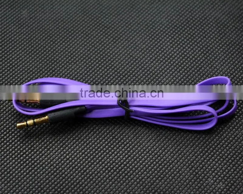 3FT 3.5mm Male To Male Noodle Jack Audio Stereo Aux Cable Adapter for PC iPhone iPod