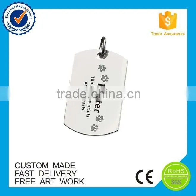 High quality army souvenir printing stainless steel dog tag custom