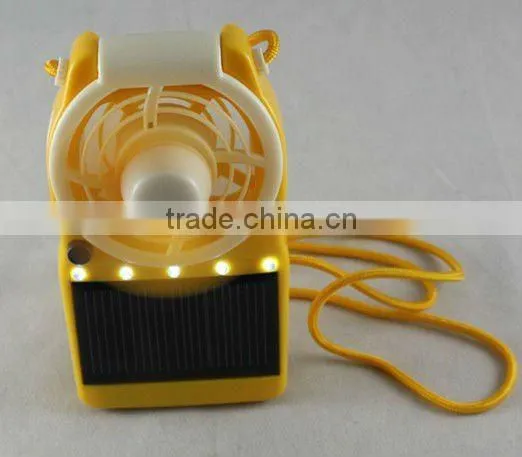 2012 hottest led light solar camping fans with moble charger function