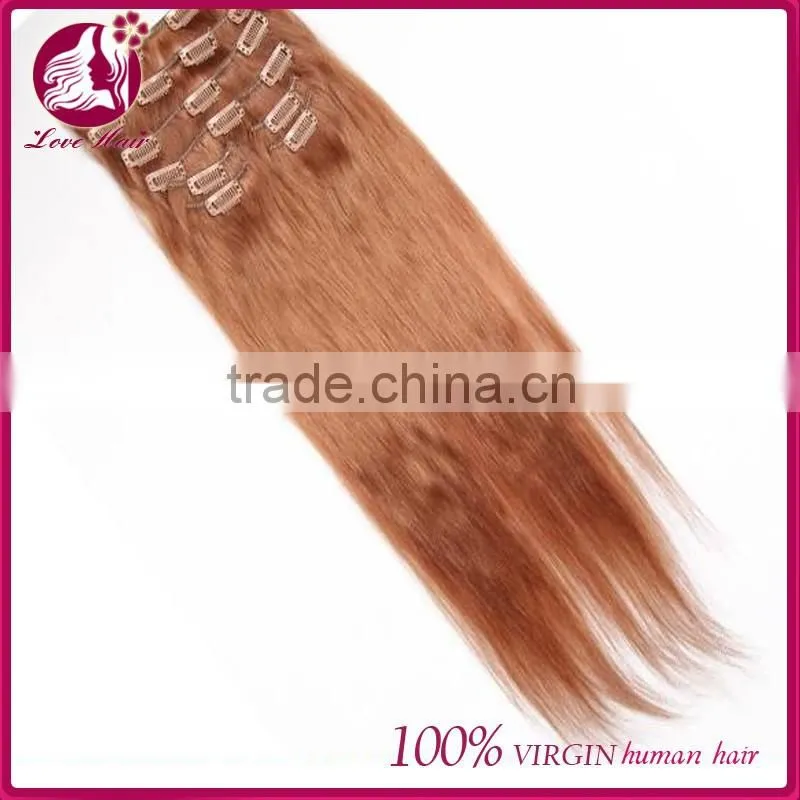 100% unprocessed virgin clip in malaysian hair extension