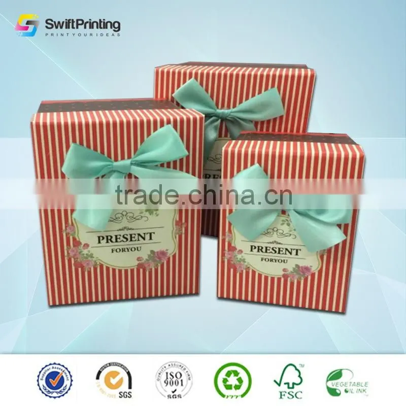 Bottom price promotional handle corrugated box china printing