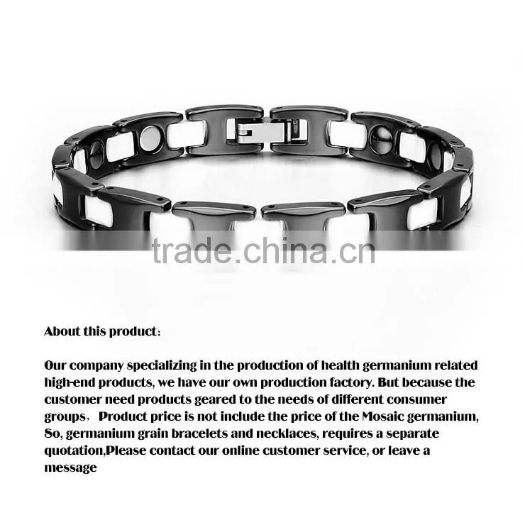 new design black titanium germanium magnetic tungsten health bracelet fashion jewelry