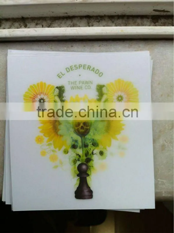 bottle sticker,3D lenticular label, beverage adhesive label, bottle sticker