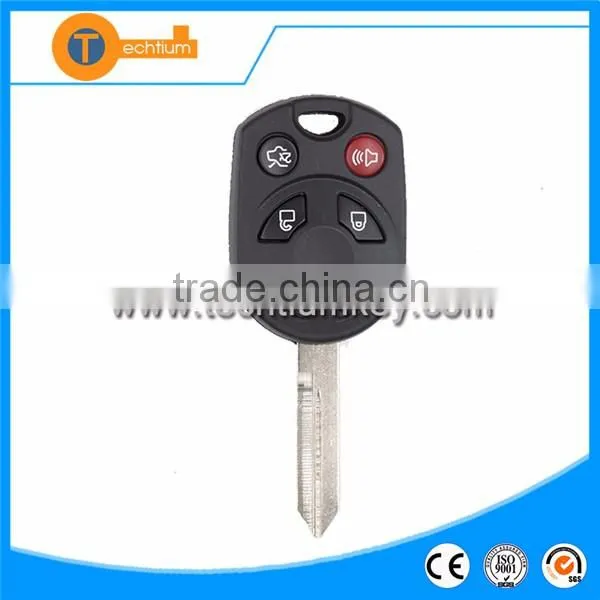 original imported abs 4 button wholesale remote car key with 315mhz no chip with uncut blade for ford C-Max Escape Focus Transit