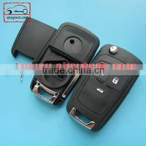 Okeytech flip remote key chevrolet cruze key cover 3 buttons for chevrolet cruze key