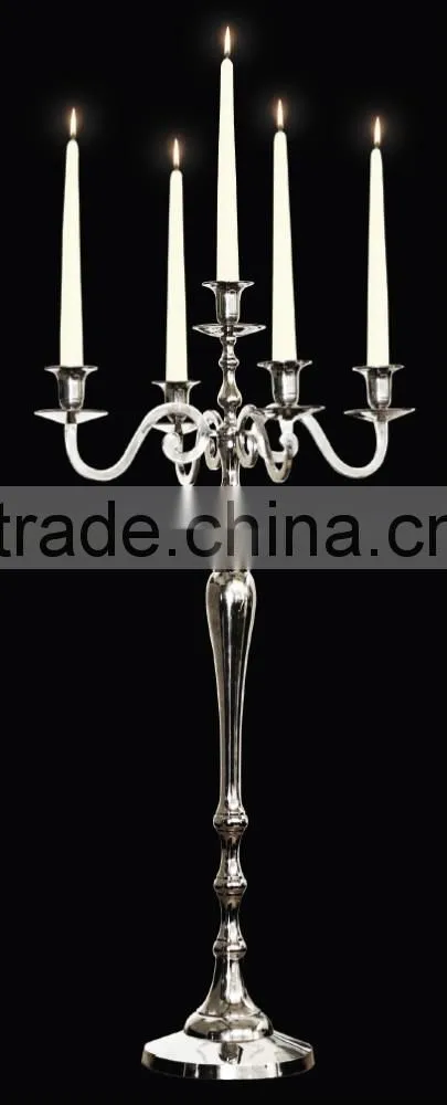 Crystal candelabra centerpieces for wedding table
