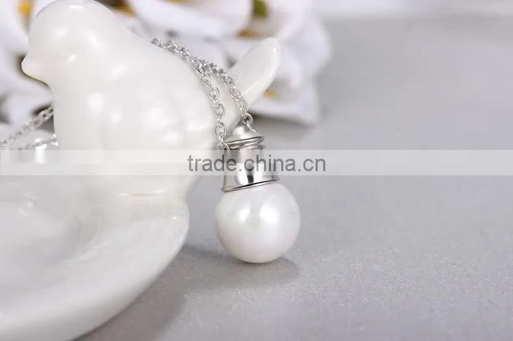 professional mother of pearl shell s925 silver light bulb pendant