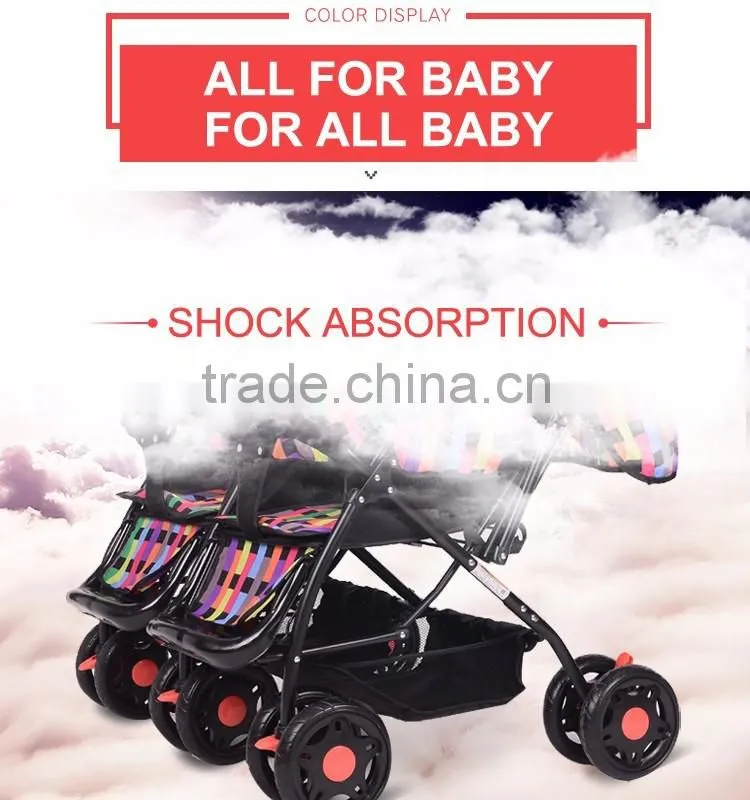 Stainless Steel Frame 600D Oxford Material Best Double Stroller