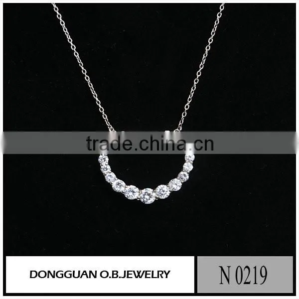Alibaba Website Custom Big Stone Pendant Design Diamond Jewelry Necklace