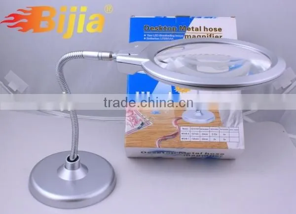 2X LED Goose neck stand floor stand magnifier lamp
