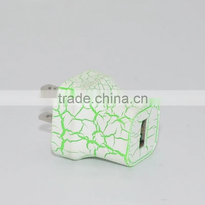 Led lighting usb wall charger, usb travel charger with led light, mobile phone wall charger