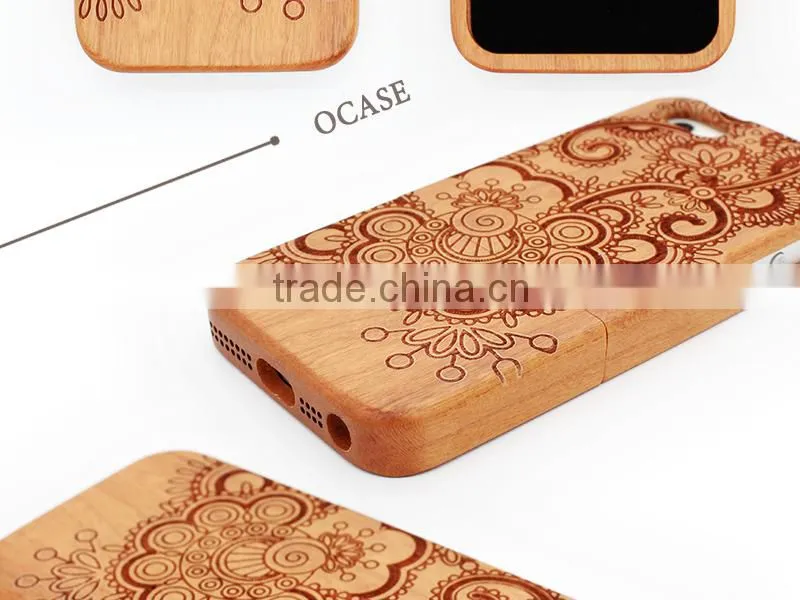 Luxury mobile phone case made of cherry wood for iphone 4s case.