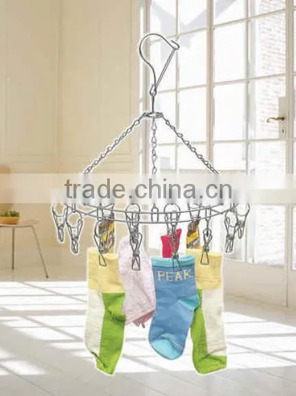 Stainless steel clothes drying hanger