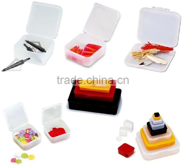 Grid adjustable personal care cosmetic fitting display custom logo printed storage design pp pp pvc transparent hinged gift box