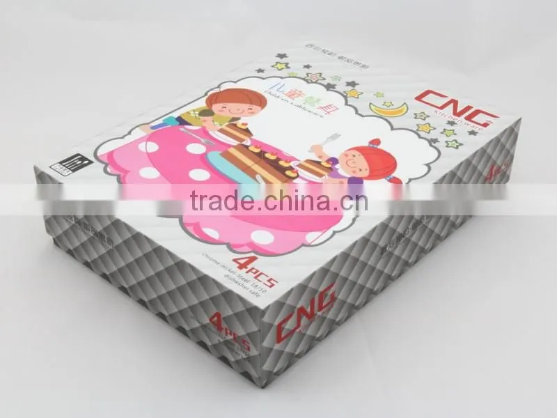 High quality plastic tray inner cardboard paper packing tableware box (table-knife)
