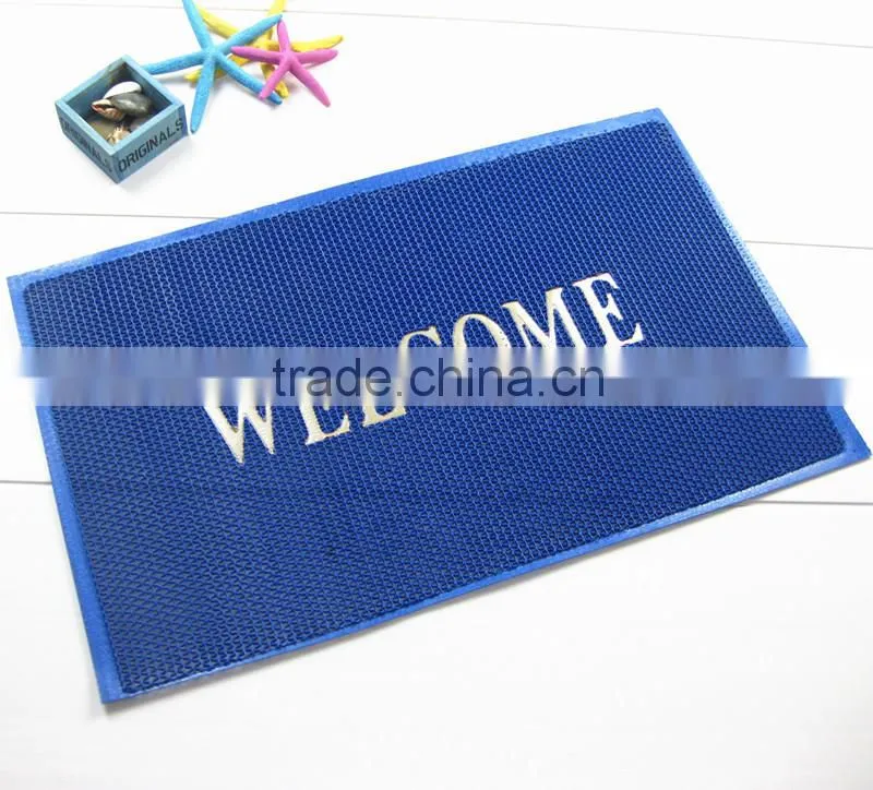 welcome pvc door mat with different colors